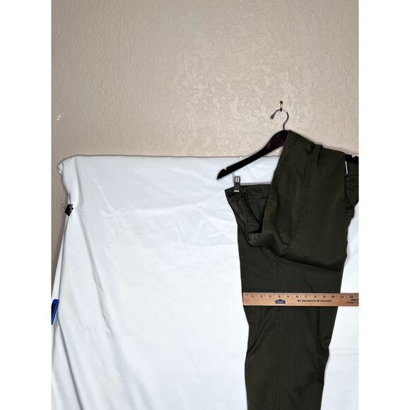 Sundance womens size 8 pants army green embroidery cotton tapered  boho, - Picture 12 of 12